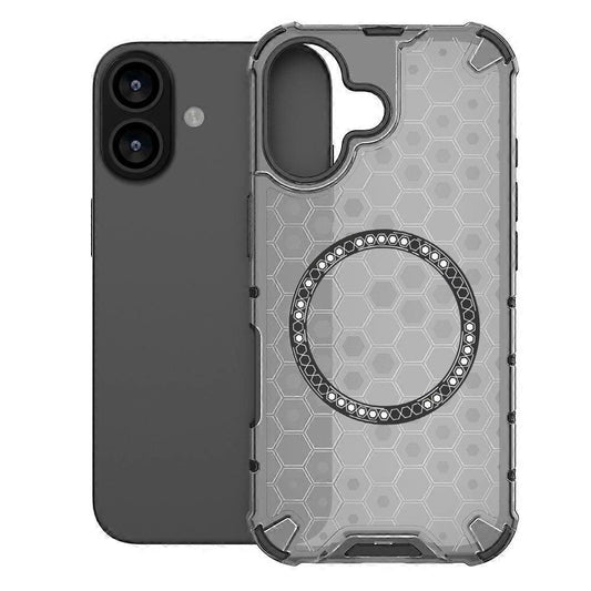 Ovitek MagSafe za Apple iPhone 17, Techsuit, HoneyComb Shield, Črn