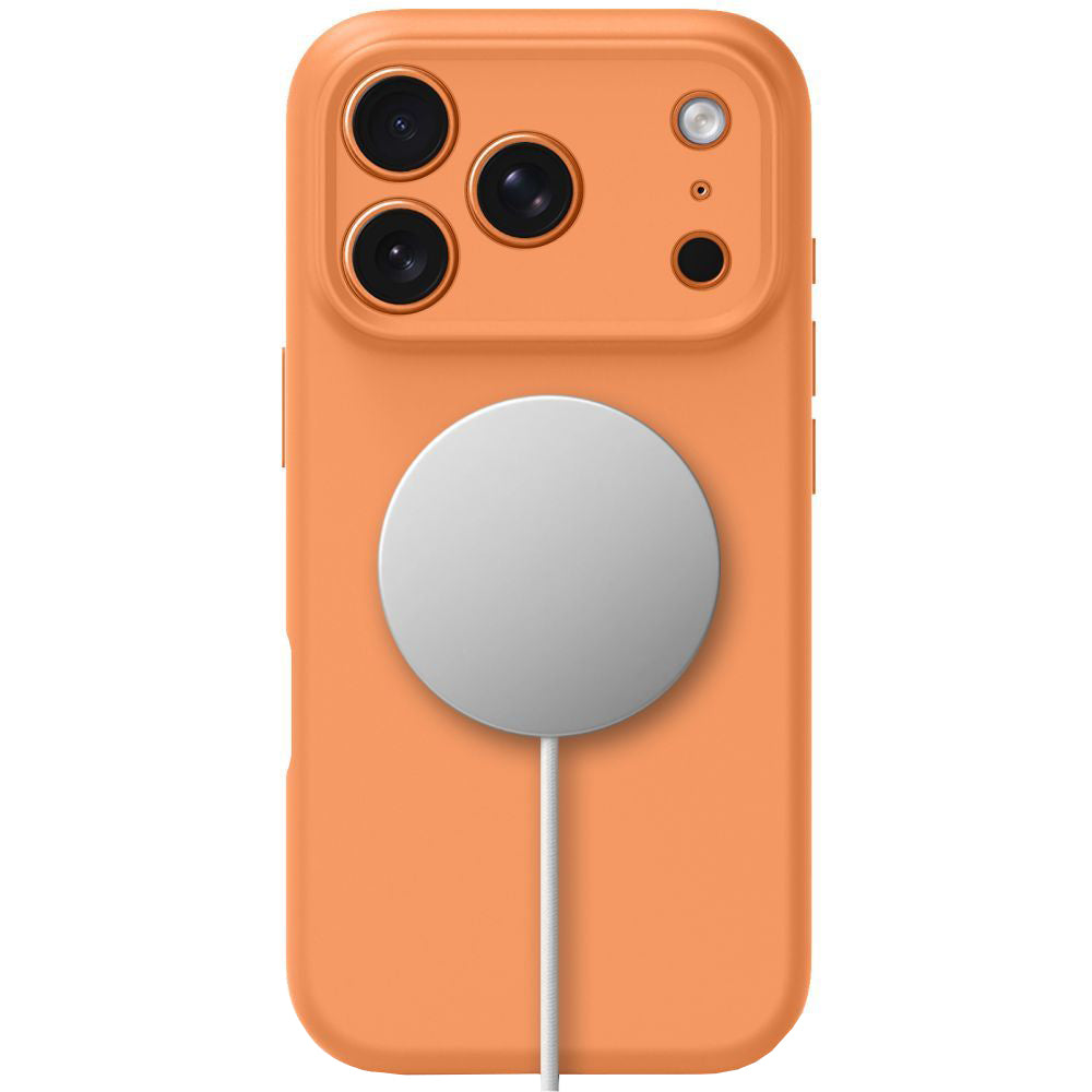 Ovitek MagSafe za Apple iPhone 17 Pro, Tech-Protect, Silikon, Oranžen