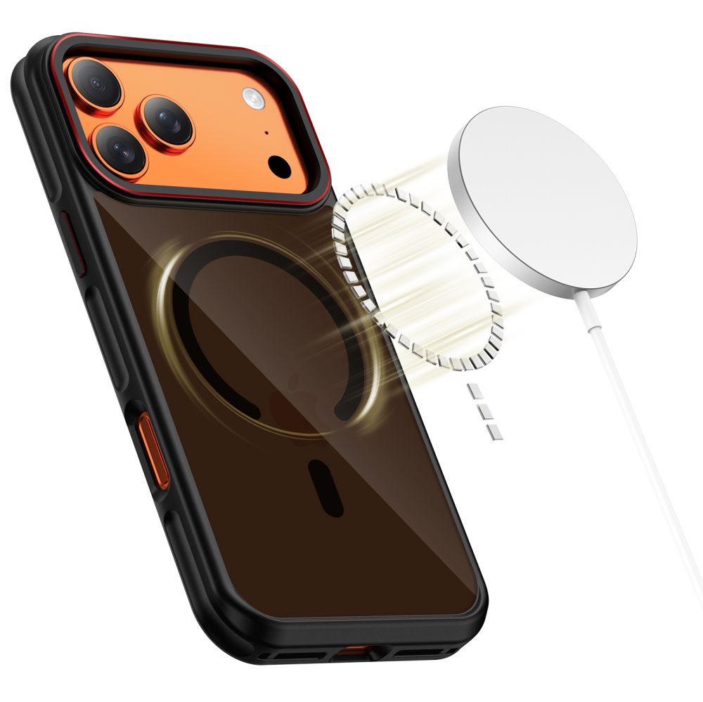 Ovitek MagSafe za Apple iPhone 17 Pro Max, Tech-Protect, Maghybrid, Črn