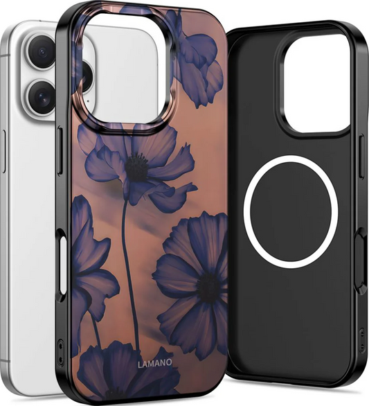 Ovitek MagSafe za Apple iPhone 16 Pro Max, Tech-Protect, Lamano Velvet Night, Črn