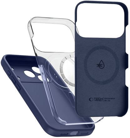 Ovitek MagSafe za Apple iPhone 17 Pro, Tech-Protect, Silikon, Temno modra