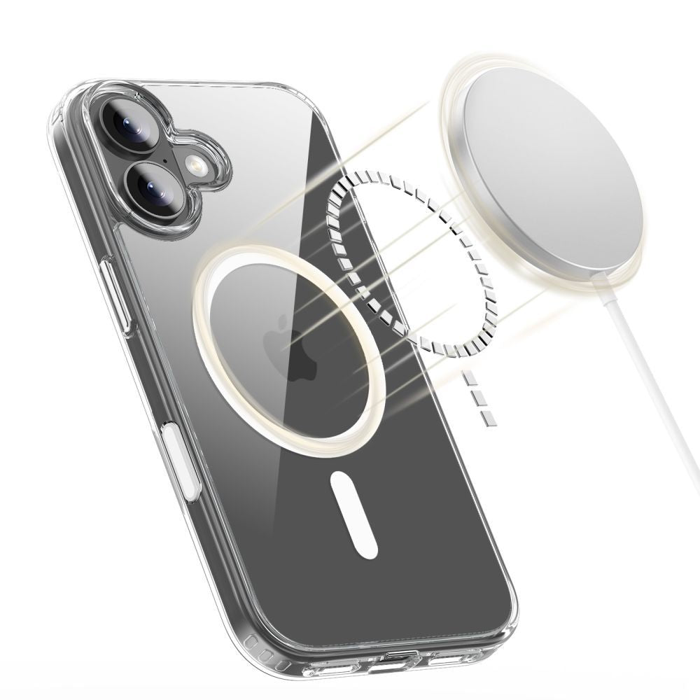 Ovitek MagSafe za Apple iPhone 17, Tech-Protect, Flexair Hybrid CC, Prozoren