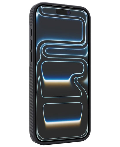 Ovitek MagSafe za Apple iPhone 17 Pro, OEM, ogljikovo kovinsko obrobo, črn