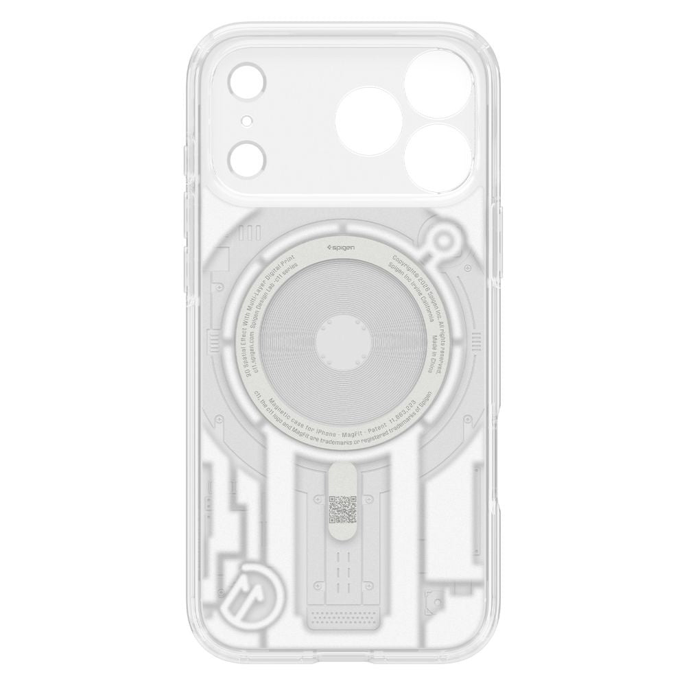 MagSafe ovitek za Apple iPhone 18 Pro / 17 Pro, Spigen, C11 Ultra Hybrid MagFit Element, bela ACS12308