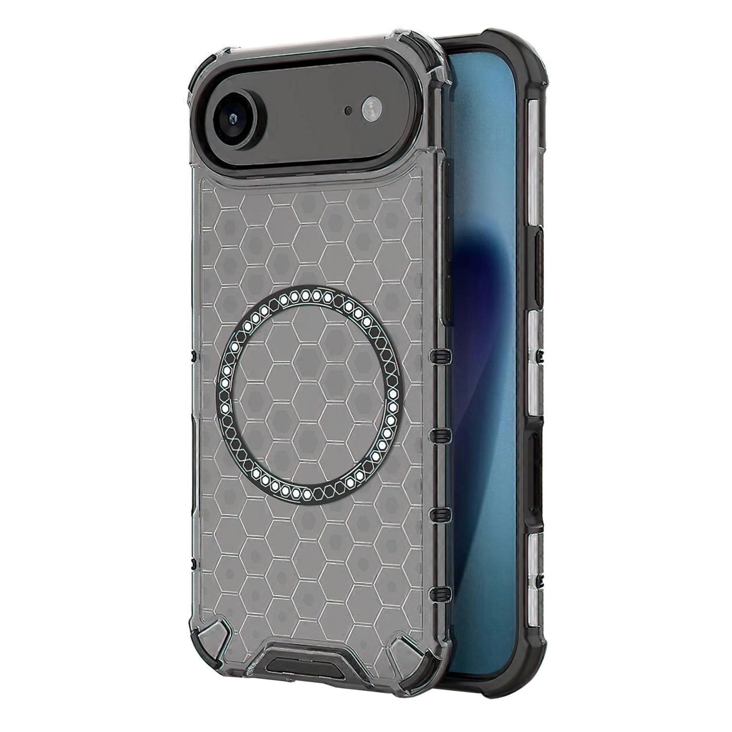 Ovitek MagSafe za Apple iPhone 17 Air, Techsuit, HoneyComb Shield, Črn