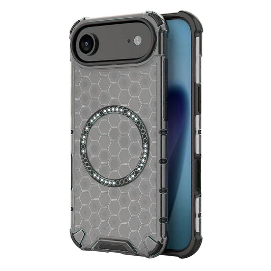 Ovitek MagSafe za Apple iPhone 17 Air, Techsuit, HoneyComb Shield, Črn