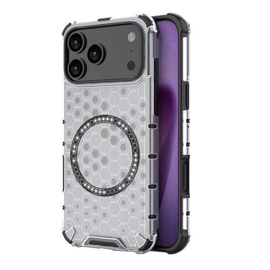 Ovitek MagSafe za Apple iPhone 17 Pro Max, Techsuit, HoneyComb Shield, Bela