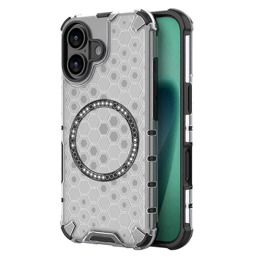 Ovitek MagSafe za Apple iPhone 17, Techsuit, HoneyComb Shield, Bela