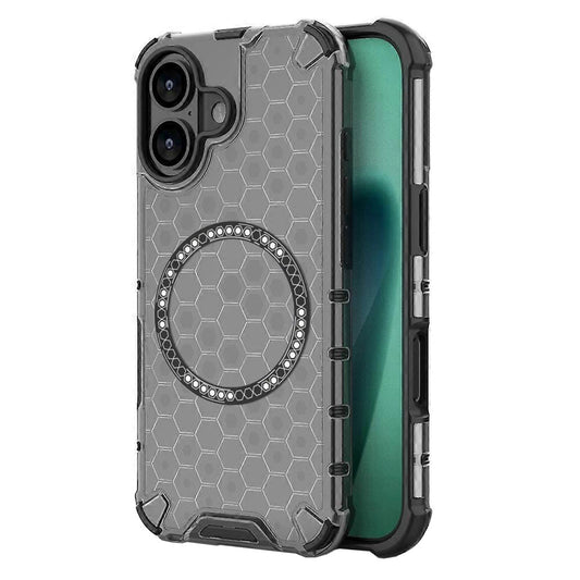 Ovitek MagSafe za Apple iPhone 17, Techsuit, HoneyComb Shield, Črn
