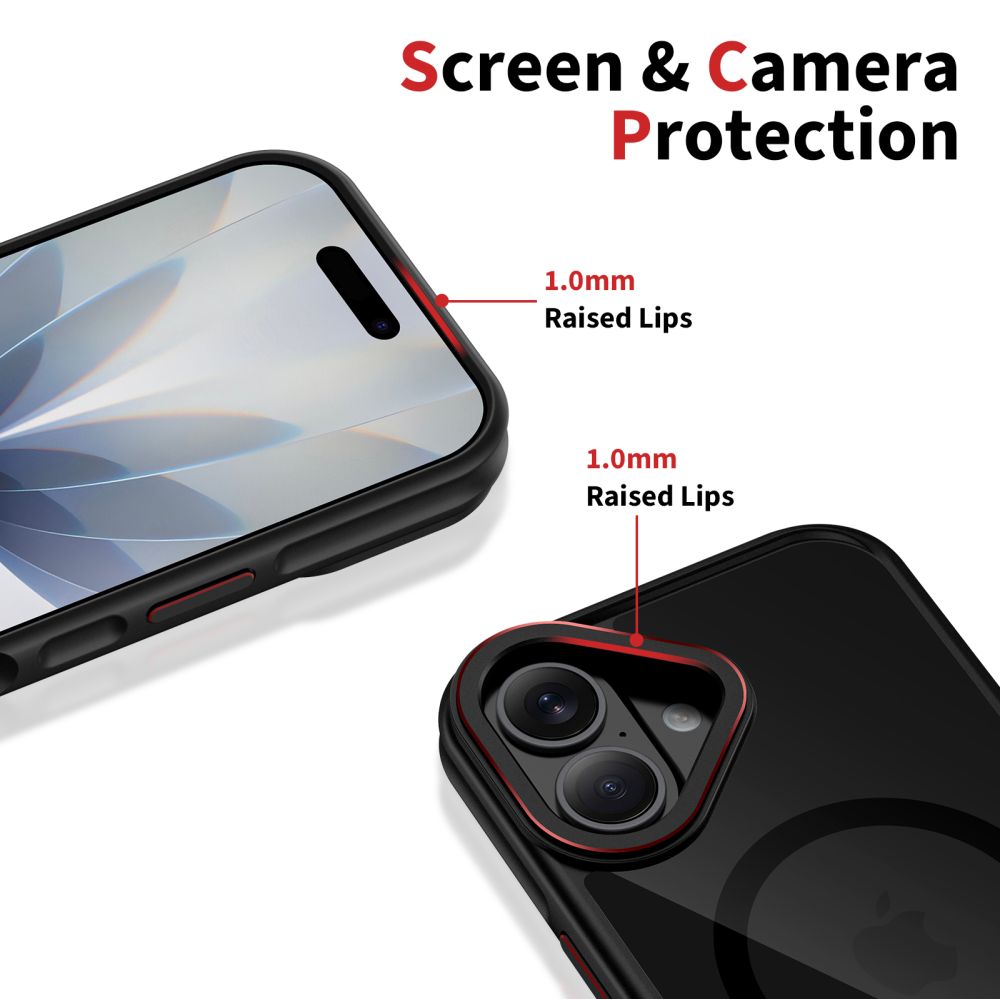 Ovitek MagSafe za Apple iPhone 17, Tech-Protect, Maghybrid, Črn