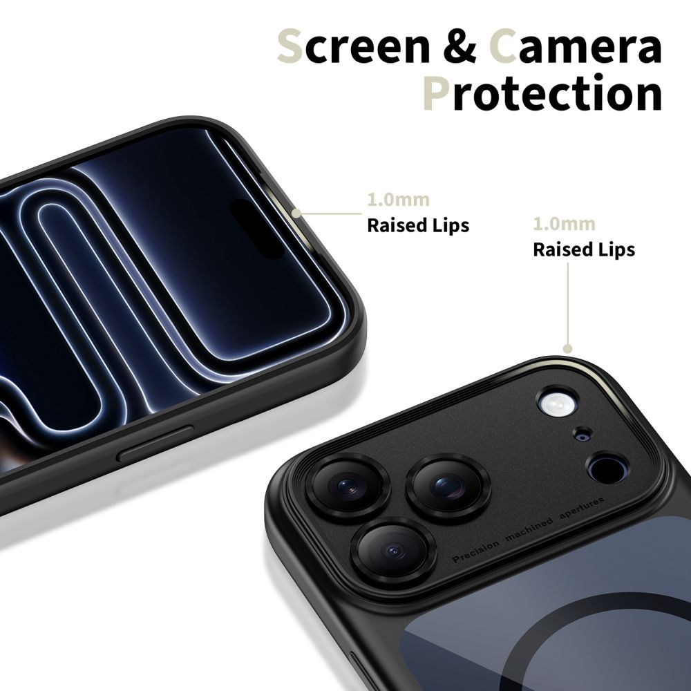 Ovitek MagSafe za Apple iPhone 17 Pro, Tech-Protect, MagPeak, Črn