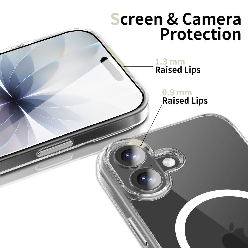 Ovitek MagSafe za Apple iPhone 17, Tech-Protect, Flexair Hybrid CC, Prozoren