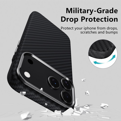 Ovitek MagSafe za Apple iPhone 17 Pro Max, Tech-Protect, Ion Carbon, Črn