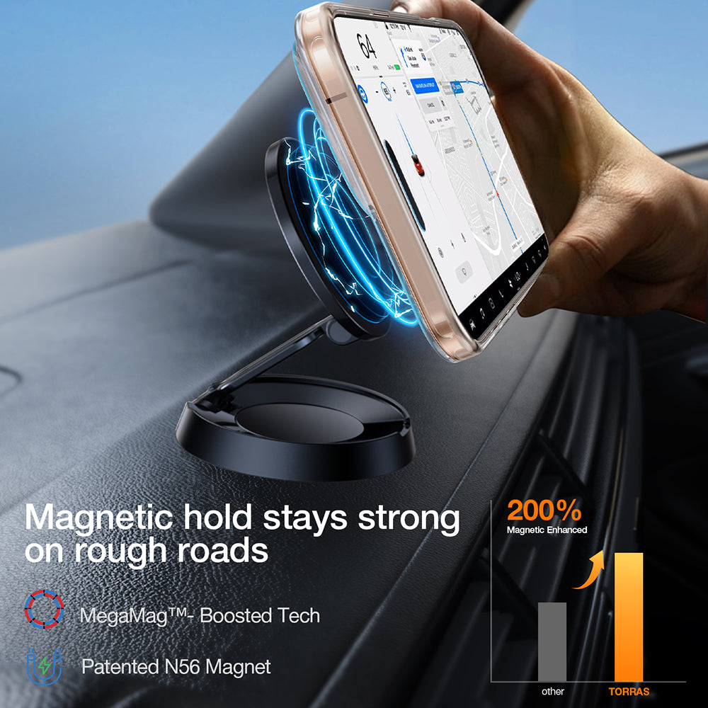 Ovitek MagSafe za Apple iPhone 16 Pro Max, Torras, Pstand, Prozoren