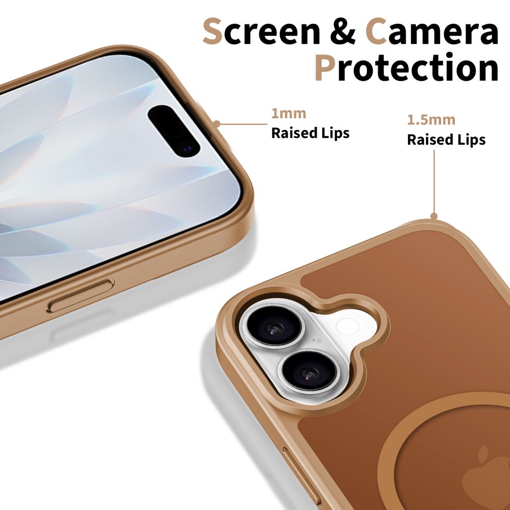 Ovitek MagSafe za Apple iPhone 17, Tech-Protect, BasicMag, Rjava