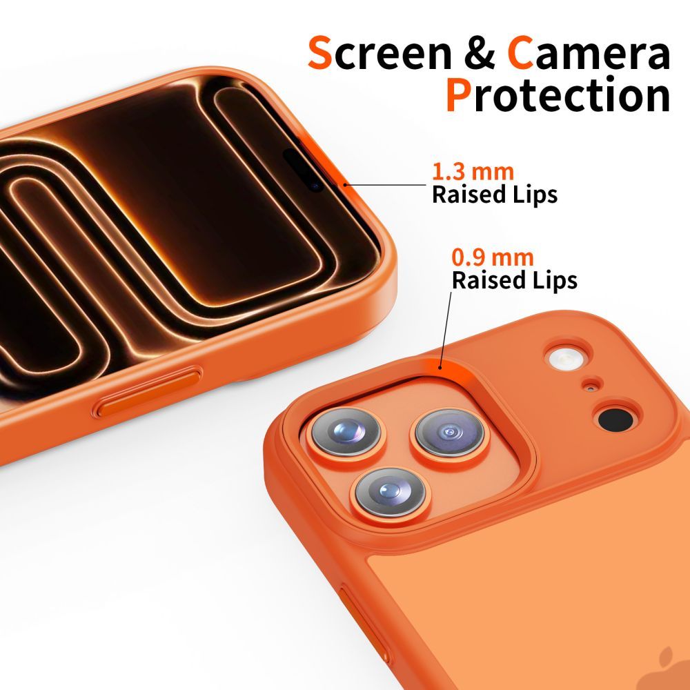 Ovitek za Apple iPhone 17 Pro, Tech-Protect, Magmat, Mat Oranžna