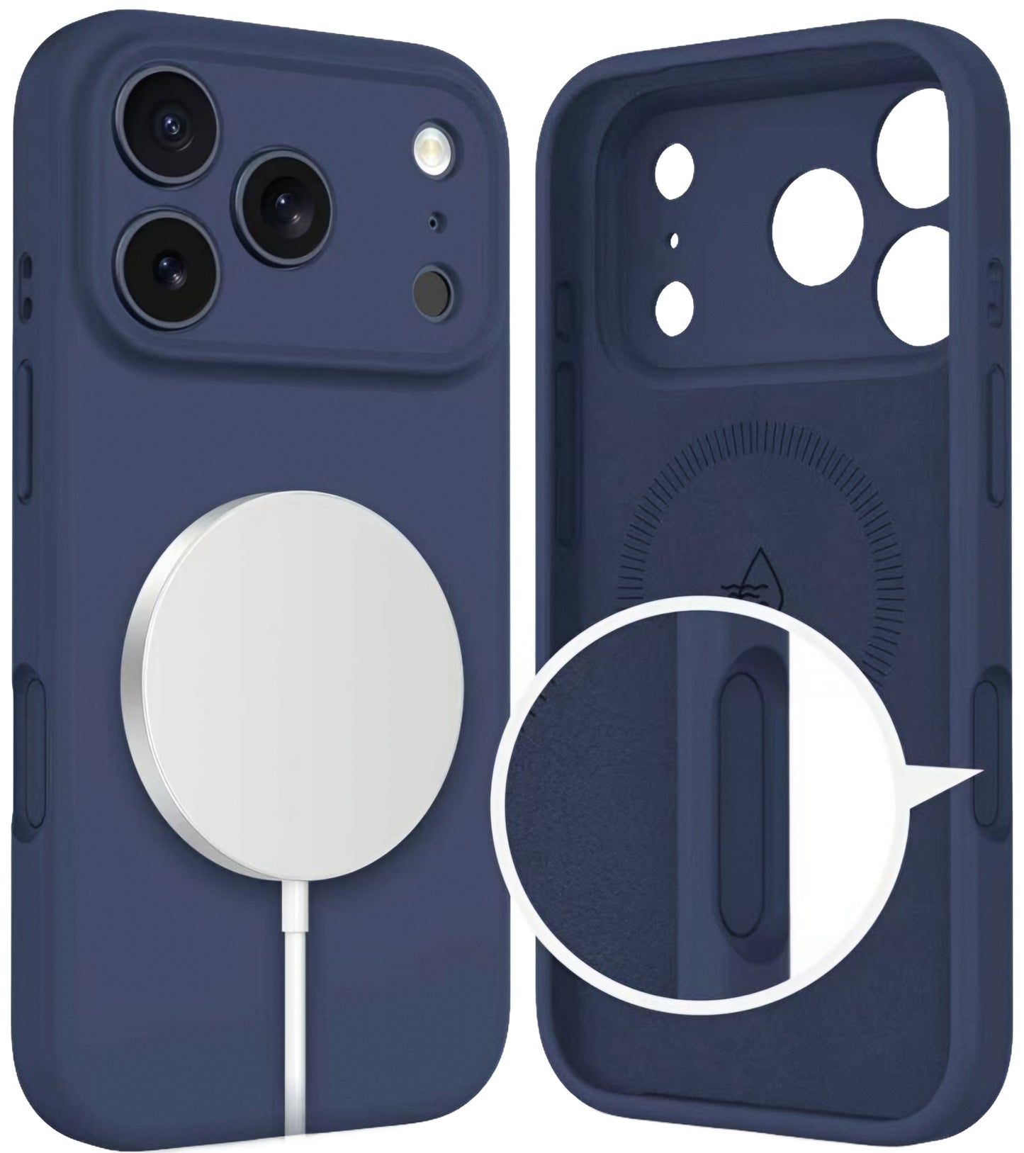 Ovitek MagSafe za Apple iPhone 17 Pro, Tech-Protect, Silikon, Temno modra