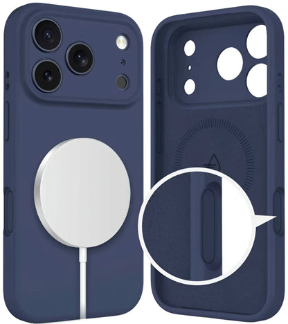 Ovitek MagSafe za Apple iPhone 17 Pro, Tech-Protect, Silikon, Temno modra