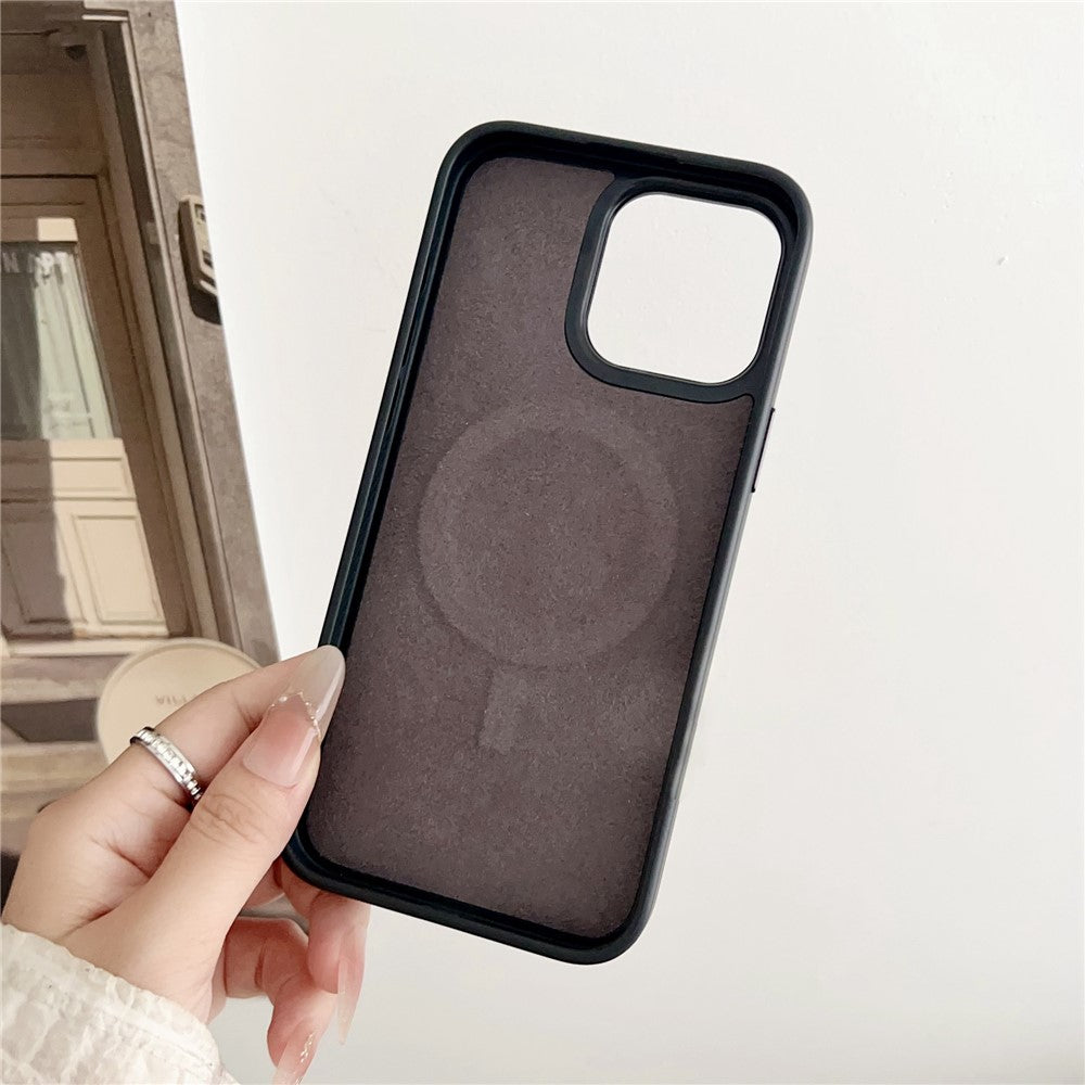 Ovitek MagSafe za Apple iPhone 15 Pro, OEM, okrogli zaslon Smart E-Ink, črn
