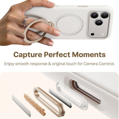 MagSafe ovitek za Apple iPhone 17 Pro, Torras, QPRO Silicone, Bela