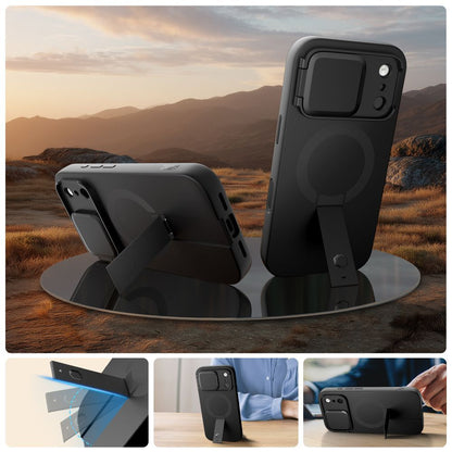 Ovitek MagSafe za Apple iPhone 17 Pro, Tech-Protect, Kevlar Aura, Črn