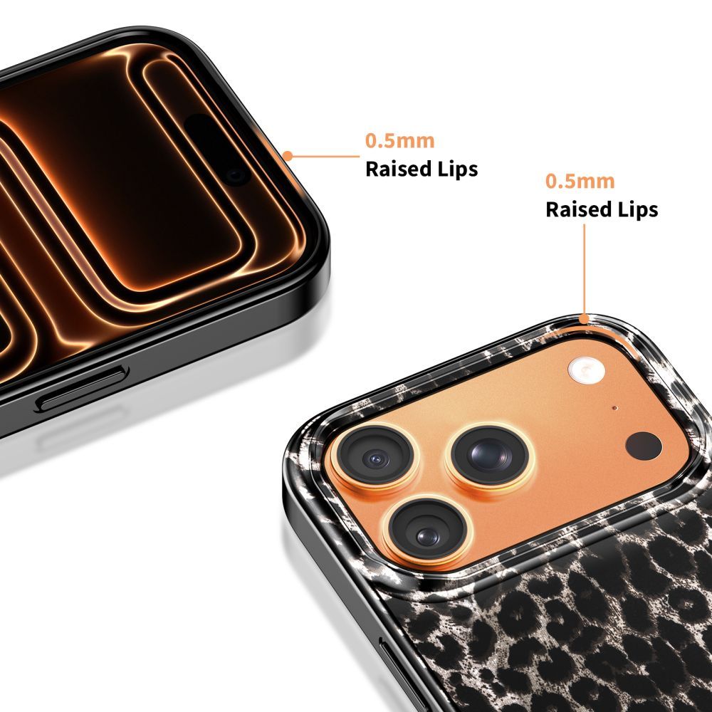 Ovitek MagSafe za Apple iPhone 17 Pro, Tech-Protect, Lamano Leopard, Črn