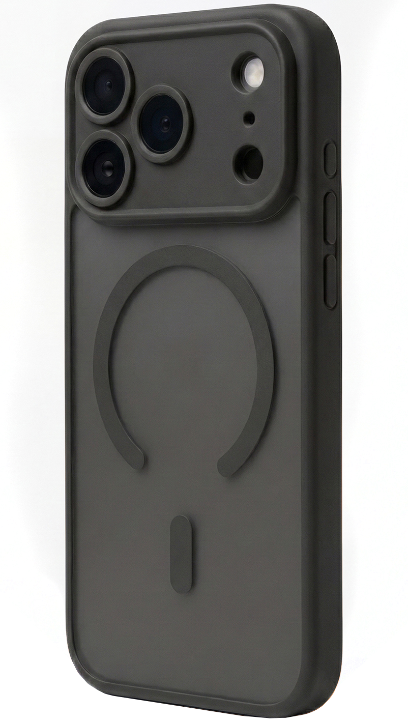 MagSafe ovitek za Apple iPhone 18 Pro / 17 Pro, OEM, Mag Big Hole, mat črn
