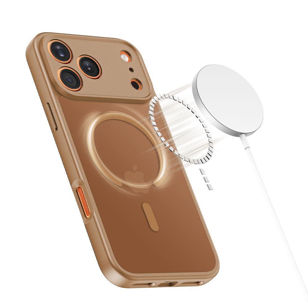 Ovitek MagSafe za Apple iPhone 17 Pro Max, Tech-Protect, BasicMag, Mat rjava