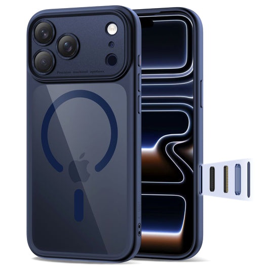 MagSafe Case for Apple iPhone 17 Pro Max, Tech-Protect, MagPeak, Navy Blue