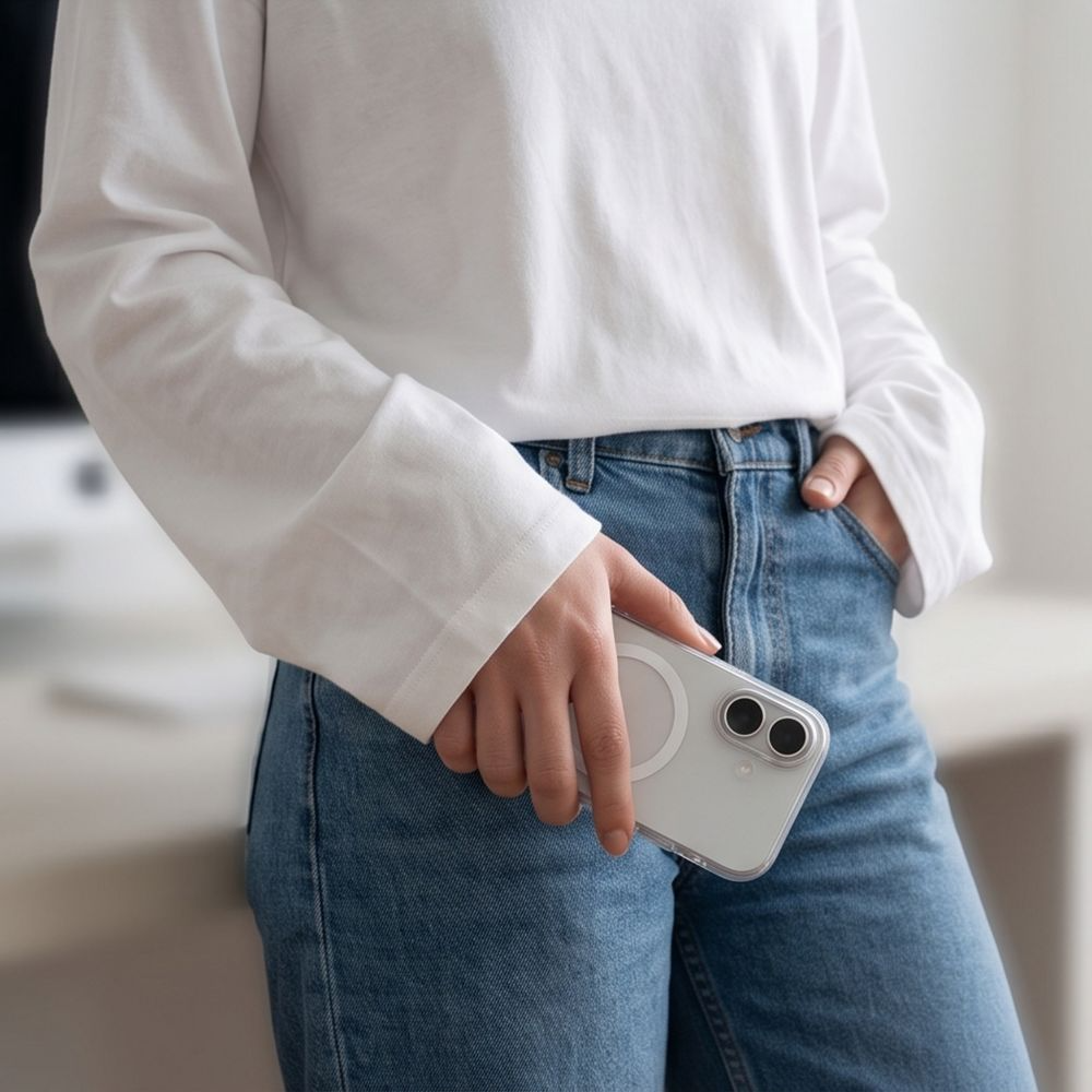 MagSafe ovitek za Apple iPhone 17, Tech-Protect, MagZero, Bela mat