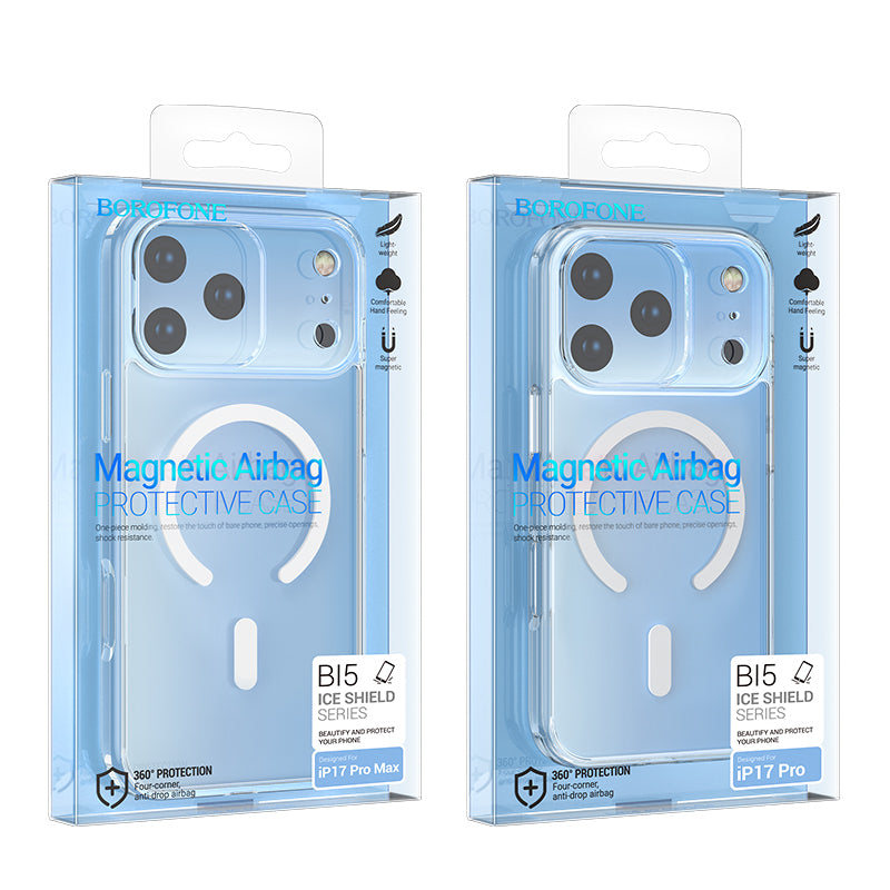 MagSafe ovitek za Apple iPhone 17 Pro, Borofone, BI5 Ice Shield, Prozoren