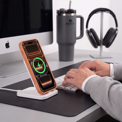 Ovitek MagSafe za Apple iPhone 18 Pro / 17 Pro, Tech-Protect, BasicMag, mat oranžen