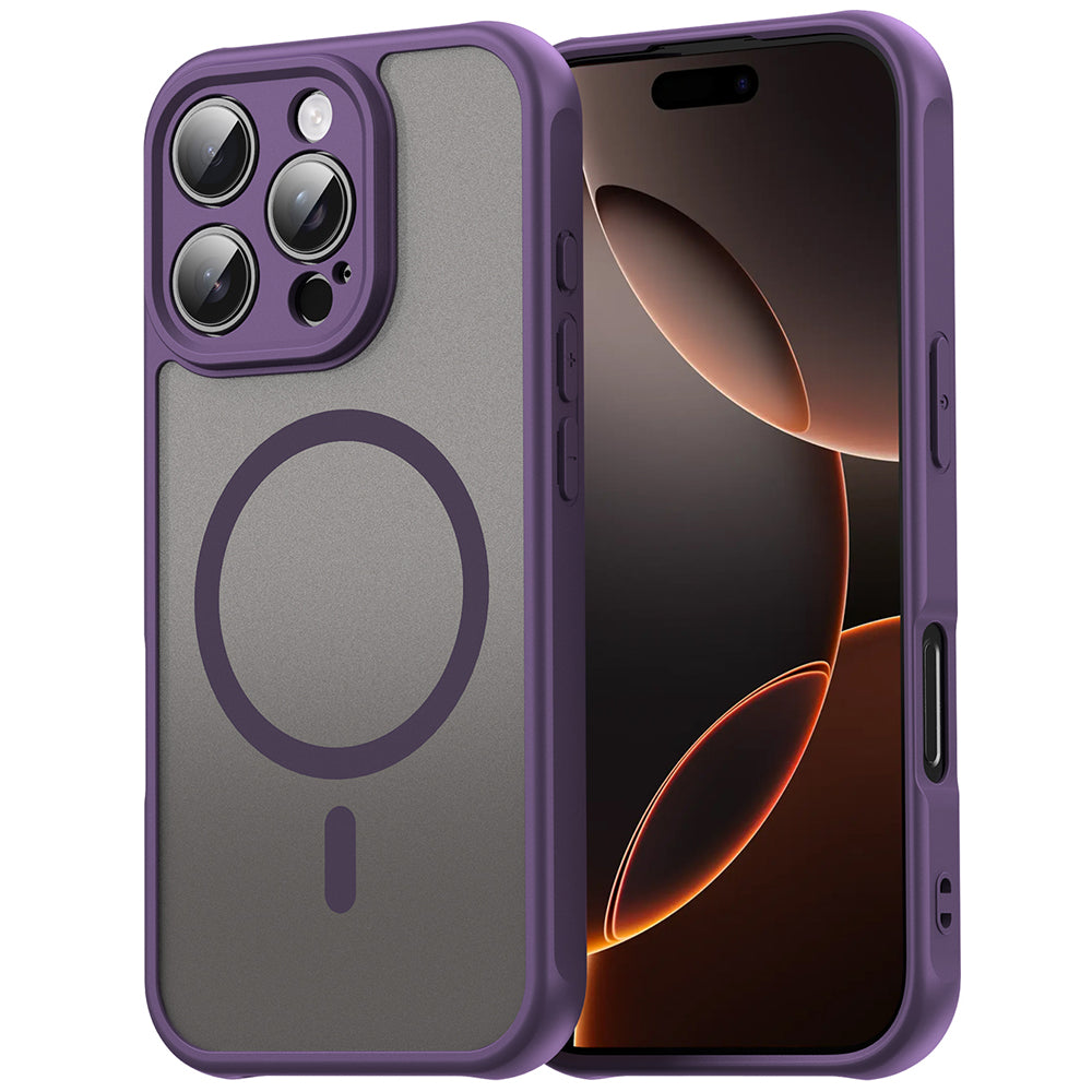 Ovitek MagSafe za Apple iPhone 11, Techsuit, HaloFrost II, Vijoličen