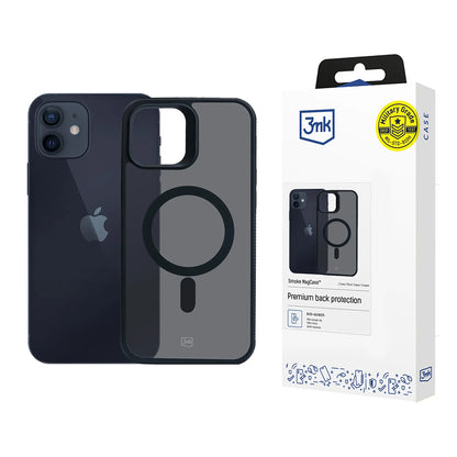 MagSafe Case for Apple iPhone 12 / 12 Pro, 3MK, Smoke MagCase, Black