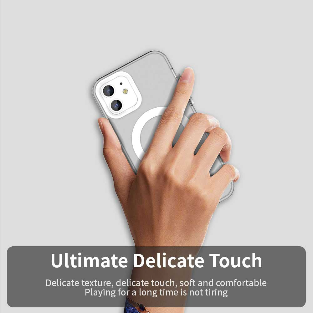 Ovitek MagSafe za Apple iPhone 12 / 12 Pro, Techsuit, CandyCase, Bela