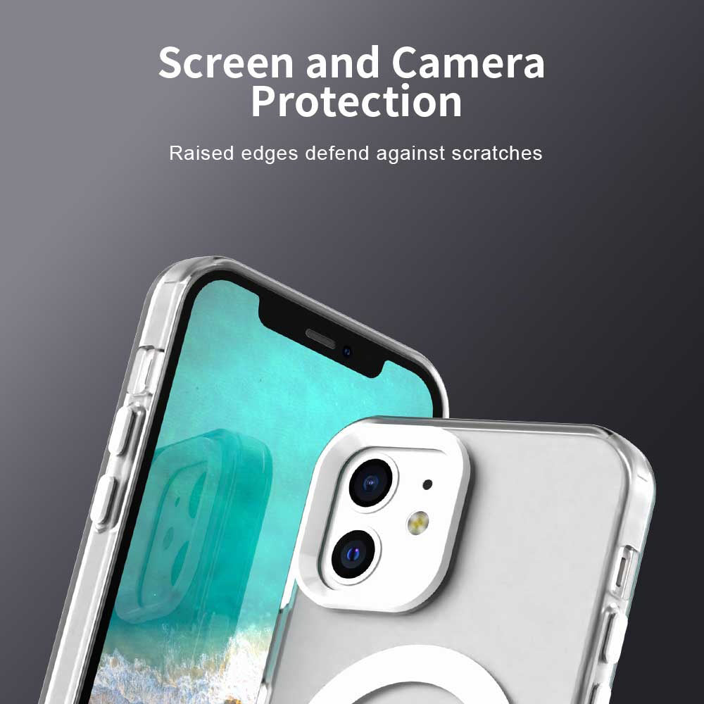 Ovitek MagSafe za Apple iPhone 12 / 12 Pro, Techsuit, CandyCase, Bela