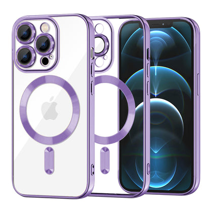 Ovitek MagSafe za Apple iPhone 12 Pro Max, Techsuit, Luxury Crystal, Svetlo vijoličen