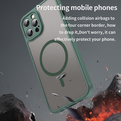 Ovitek MagSafe za Apple iPhone 12 Pro, Techsuit, HaloFrost II, Zelen