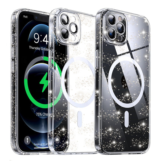 MagSafe Case for Apple iPhone 12 Pro, Techsuit, SparkleSkin, Transparent