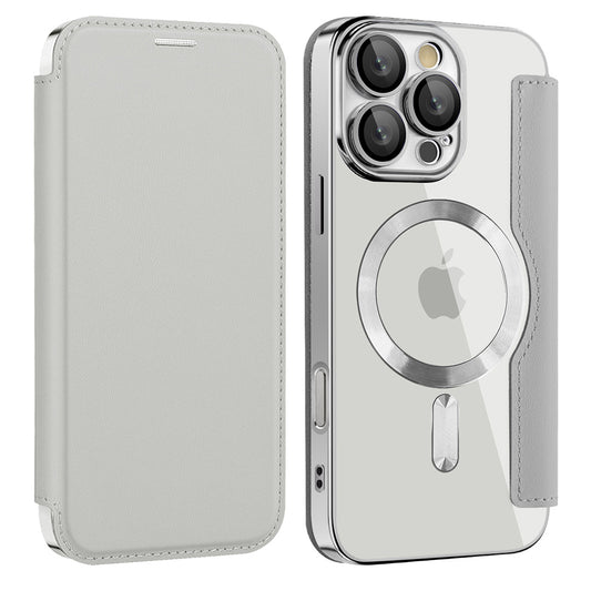 Ovitek MagSafe za Apple iPhone 12, Techsuit, SmartMag Book, Siva
