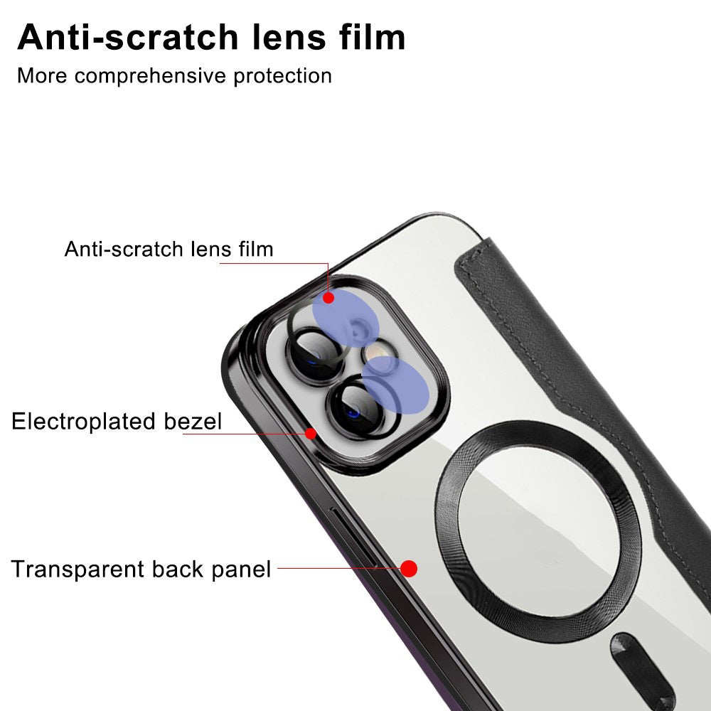 Ovitek MagSafe za Apple iPhone 12, Techsuit, SmartMag Book, roza