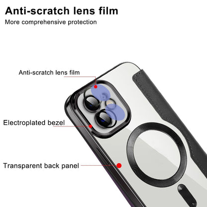 Ovitek MagSafe za Apple iPhone 12, Techsuit, SmartMag Book, roza