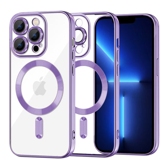 MagSafe ovitek za Apple iPhone 13 Pro Max, Techsuit, Luxury Crystal, Svetlo vijoličen