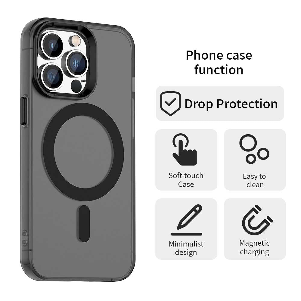 MagSafe ovitek za Apple iPhone 13 Pro, Techsuit, CandyCase, Črn