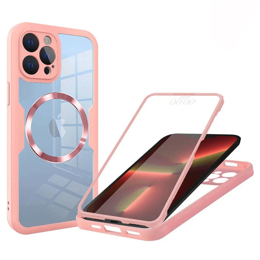 Ovitek MagSafe za Apple iPhone 13 Pro, Techsuit, ColorVerse 360, roza