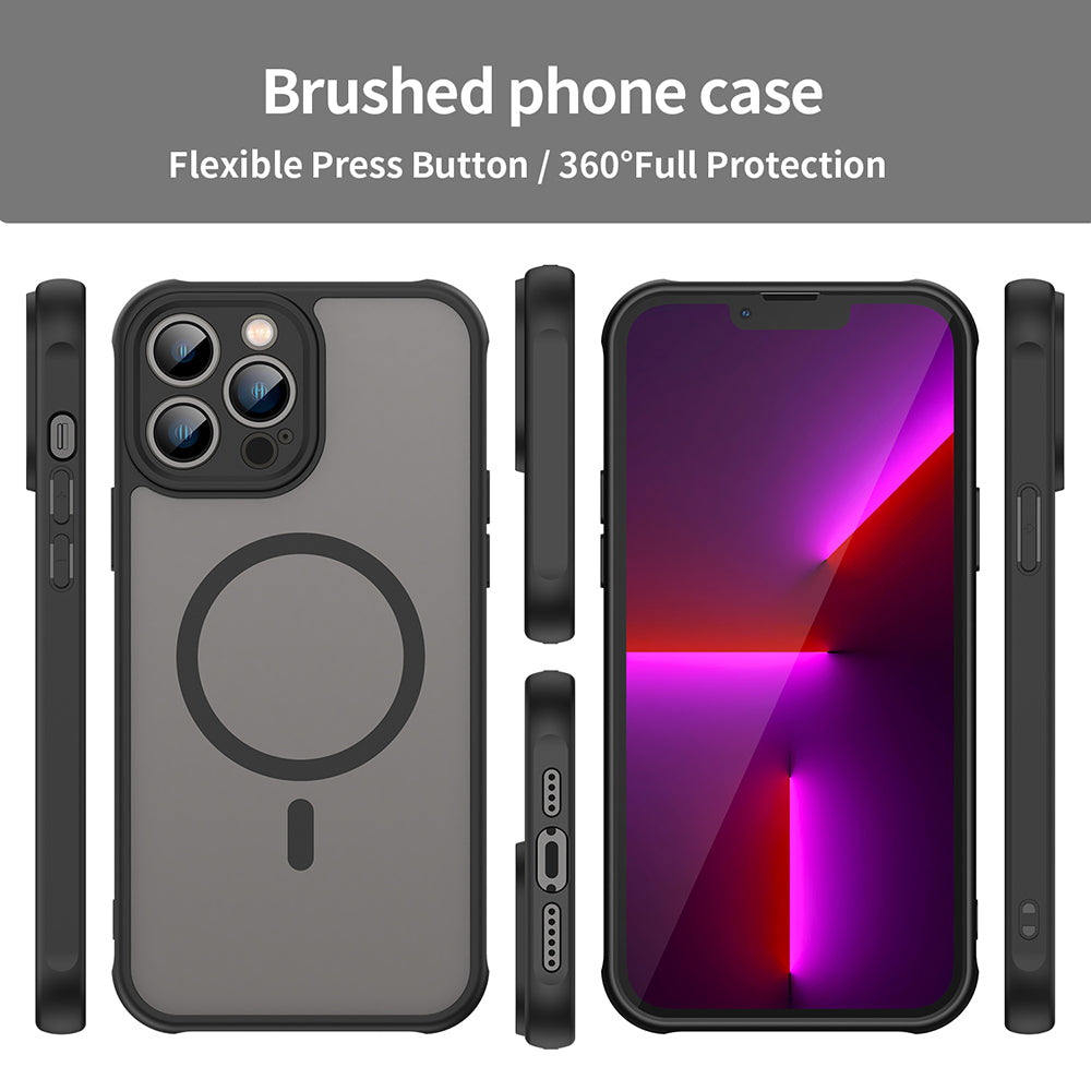 MagSafe ovitek za Apple iPhone 13 Pro, Techsuit, HaloFrost II, Črn