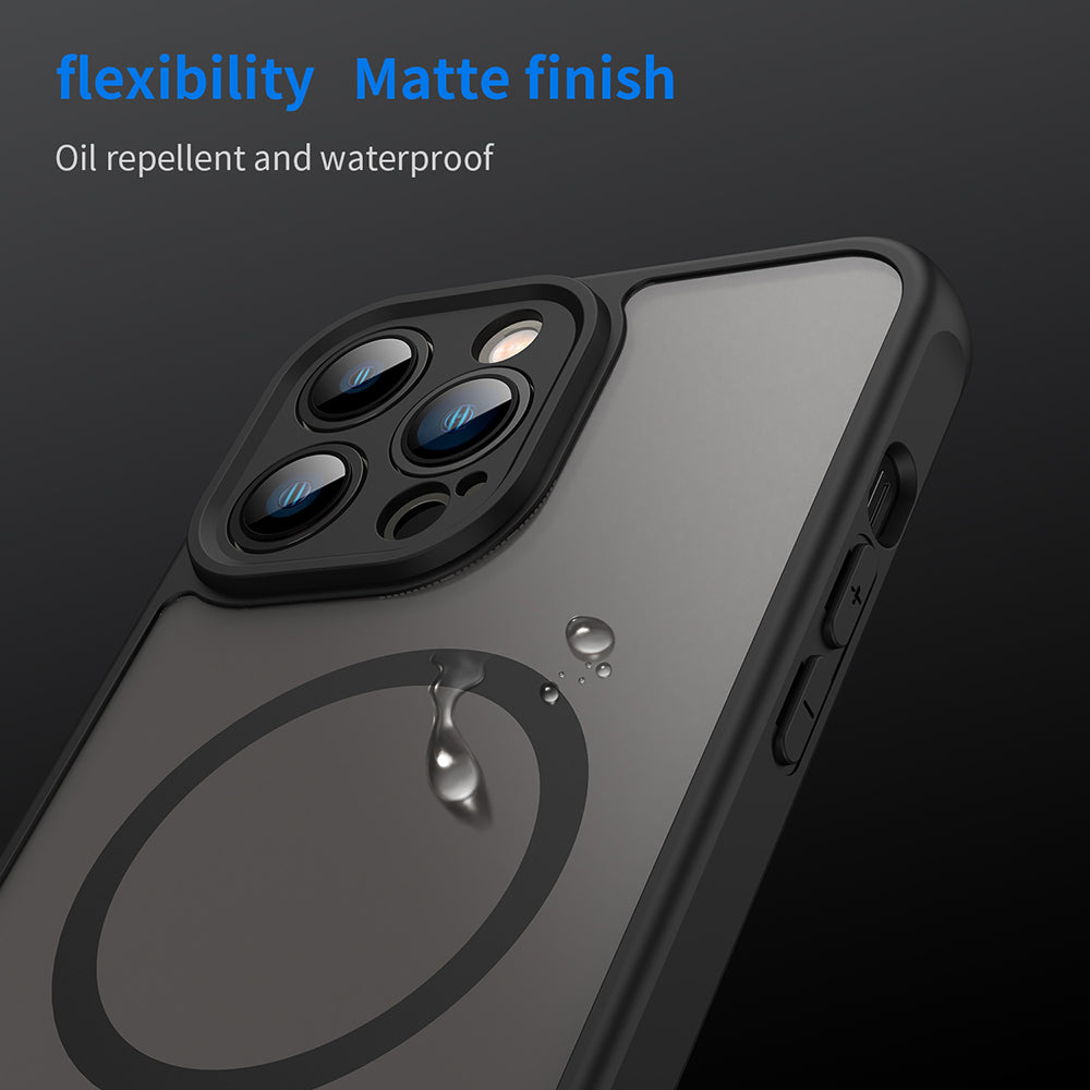 MagSafe ovitek za Apple iPhone 13 Pro, Techsuit, HaloFrost II, Črn