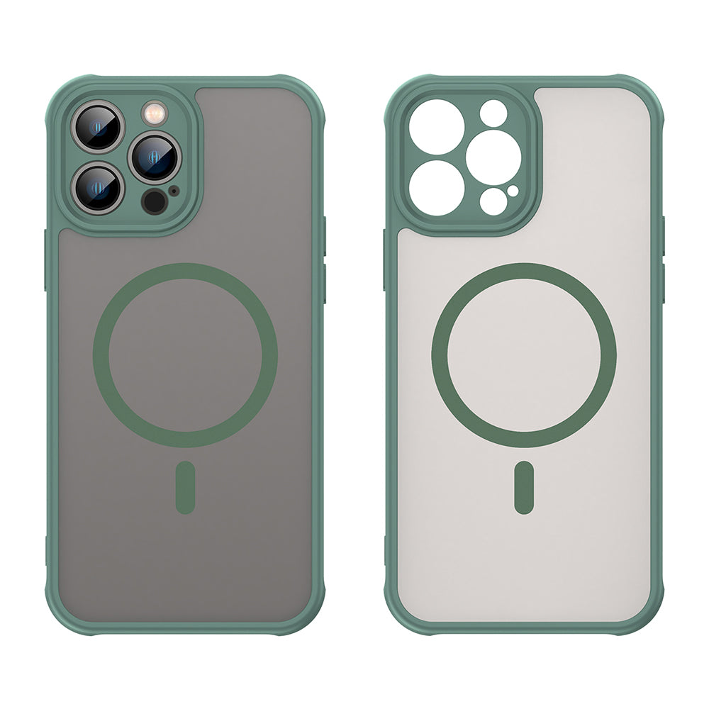 Ovitek MagSafe za Apple iPhone 13 Pro, Techsuit, HaloFrost II, Zelen