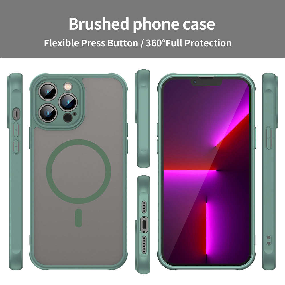 Ovitek MagSafe za Apple iPhone 13 Pro, Techsuit, HaloFrost II, Zelen