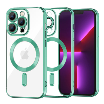 Ovitek MagSafe za Apple iPhone 13 Pro, Techsuit, Luxury Crystal, Svetlo zelena